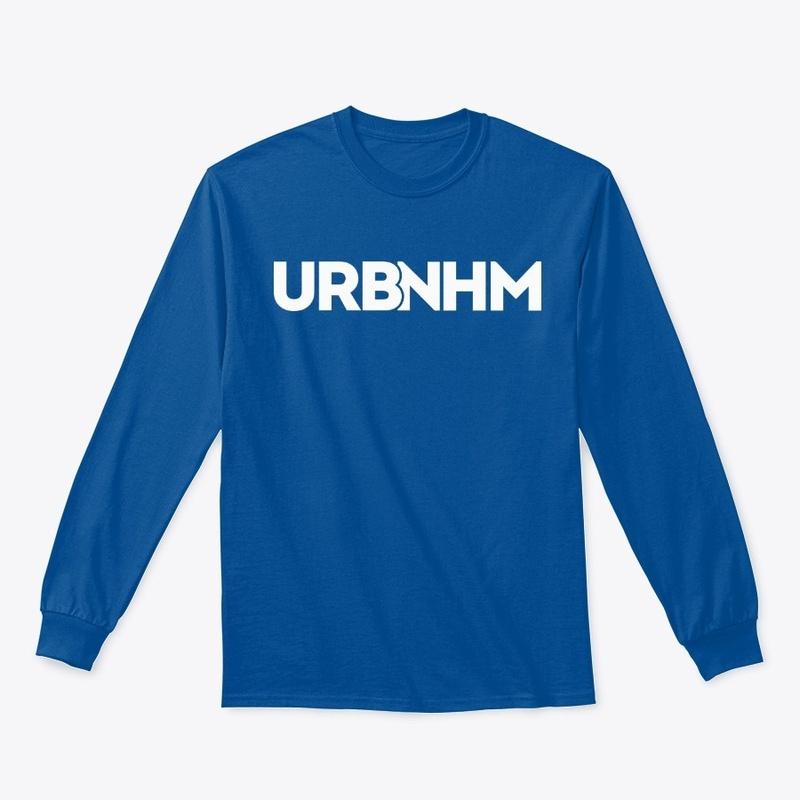 Blue with White URBNHM Long Sleeve Tee